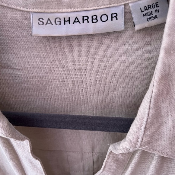 Flax Linen tunic with belt Large Sag Harbor - Picture 4 of 7